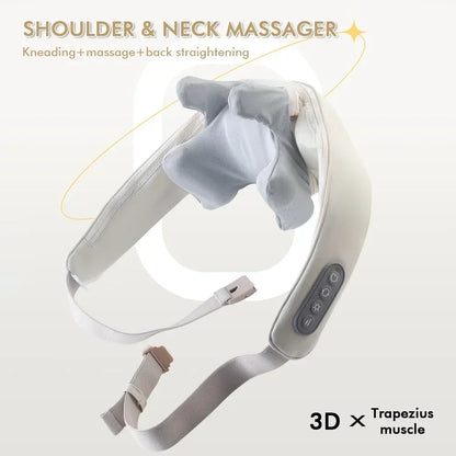 Neck and Back Massager Wireless Neck and Shoulder Kneading Massage Pillow Trapezius Neck Cervical Back Massage Shawl