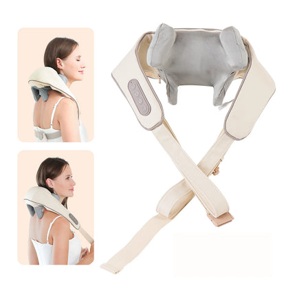 Neck and Back Massager Wireless Neck and Shoulder Kneading Massage Pillow Trapezius Neck Cervical Back Massage Shawl